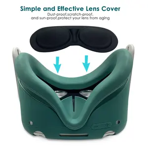 6 <span class=keywords><strong>Pc</strong></span> Silicone Housse De Protection Shell Case pour Oculus Quest2 Quest2 <span class=keywords><strong>VR</strong></span> <span class=keywords><strong>Casque</strong></span> Tête Visage Couverture Eye Pad Poignée Grip <span class=keywords><strong>VR</strong></span> Accessoires - Product Image 6