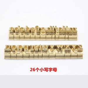 Phiên Bản Bán Buôn Di Chuyển T-Loại Khuôn Dập Nổi Nóng Có Thể Tùy Chỉnh 259 Kim Loại Thư Tem Logo Da Bronzing Phông Chữ - Product Image 3