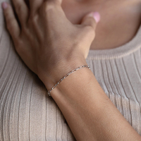 Bracelet à breloques DIY en acier inoxydable plaqué or 14 carats EManco, bracelet chaîne cubaine réglable fait main pour hommes et femmes