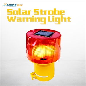 Feu de signalisation solaire stroboscopique à colonne unique, étanche IP65, clignotant d'urgence pour barricade, lumière de sécurité pour travaux routiers - Product Image 1