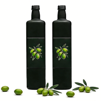 Bouteille d'huile d'olive en verre de luxe haut de gamme de 250 ml, stockage hermétique, avec bouchon à vis et bec verseur
