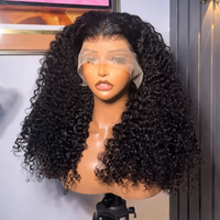 Peluca de Cabello Humano Vietnamita Virgen Barata, Estilo Pixie Rizado, Corta, Sin Pegamento, con Frente de Encaje HD 13x6 para Mujeres Negras, en Oferta