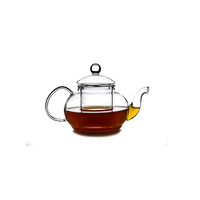 Ensemble de théières en verre borosilicate résistant à la chaleur avec couvercle en bambou, capacité 600-1000 ml, pour jus, vente en gros