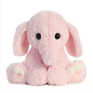 热卖可爱宝宝大象毛绒玩具大耳朵坐着大象娃娃抹布批发婴儿睡眠娃娃