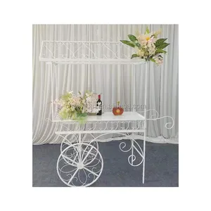 Alta Qualidade Casamento Decoração Candy Cart Display Stand Candy Sweet Cart Acrílico Display Bar Carts Para Promoção