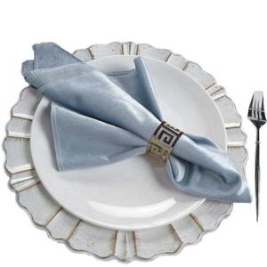 Serviettes en coton jetables vertes en gros, faites à la main, carrées, pour restaurant, banquet, hôtel et fête, douces et lavables - Product Image 1