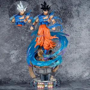 애니메이션 드래그 온 볼 이치반 쿠지 슈퍼 피규어 손오공 미가테 No Goku'i 액션 피규어 50cm PVC 수집품 모델 인형 장난감 GIF