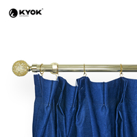 Tringle à rideaux KYOK Premium - Embout décoratif ajouré avec accents en cristal