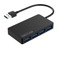Hub USB 3.0 Type C ultra fin, 4 ports, adaptateur multi-ports, hub d'extension USB 3.0 haute vitesse pour ordinateur portable