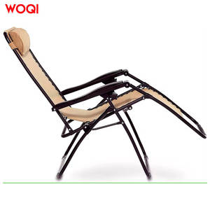 Fauteuil inclinable zéro gravité pliable Woqi, couleur laiteuse, 31,5 x 26 x 33,9 pouces, inclinaison manuelle, chaise longue pour plage et terrasse - Product Image 3
