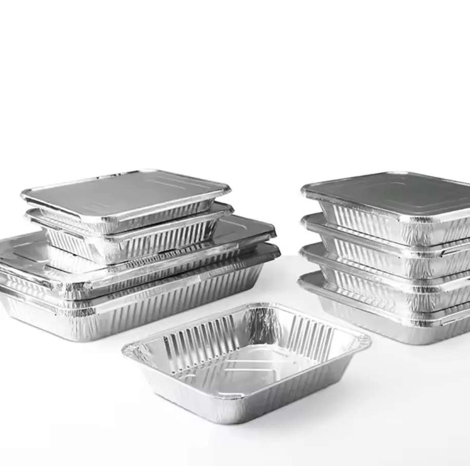 Перерабатываемые алюминиевые фольгированные сковороды, Ланч-бокс, контейнер для выпечки, алюминиевая фольга