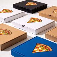 Boîte à pizza à emporter personnalisée avec logo, boîte à pizza triangulaire, boîtes vides pour pizza à livrer