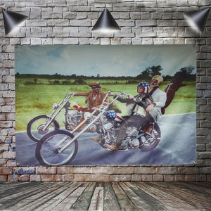 Póster Decorativo <span class=keywords><strong>de</strong></span> la Película Easy Rider, Bandera Decorativa para el Hogar con <span class=keywords><strong>4</strong></span> Ojales en las Esquinas, 3x5 Pies - Product Image 2