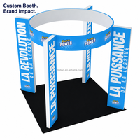 Boîte à lumière modulaire portable légère 8x8 personnalisée avec éclairage LED rétroéclairé SEG pour stand de salon professionnel, vente en gros directe d'usine