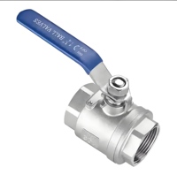 Vanne à opercule en laiton DN25 SS304 PN16 à filetage femelle, commande manuelle à vis, OEM pour conduites d'eau et de drainage