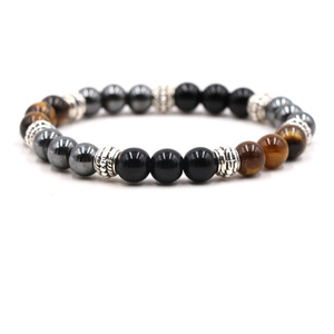 Pulsera De Hematites De 8mm, cuentas De piedra Natural, Pulsera De <span class=keywords><strong>Ojo</strong></span> De Tigre, Original - Product Image 2