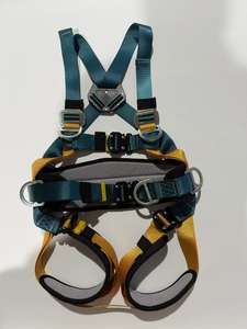 Escalada arnês de segurança com corpo inteiro poliéster cinto isolado plástico revestido liga aço metal peças ganchos dielétricos - Product Image 5