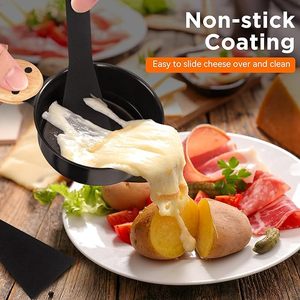 Mini pot à fromage chauffé à la bougie - Appareil à <span class=keywords><strong>fondue</strong></span> compact antiadhésif avec couvercle et spatule, idéal pour les fêtes, les pique-niques et le camping - Product Image 5