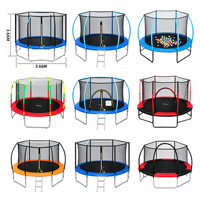 Trampoline Hexagonal d'Intérieur pour Enfants, Capacité 75kg, Filet de Sécurité, Piscine à Balles, Parc de Jeu, 110cm, Équipement d'Exercice pour Tout-Petits