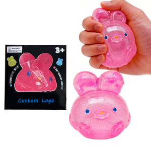 Jouets anti-stress à rebond lent en TPR coloré, simulation lapin, remplissage maltose, pour enfants et adultes - Meilleures ventes - Product Image 1