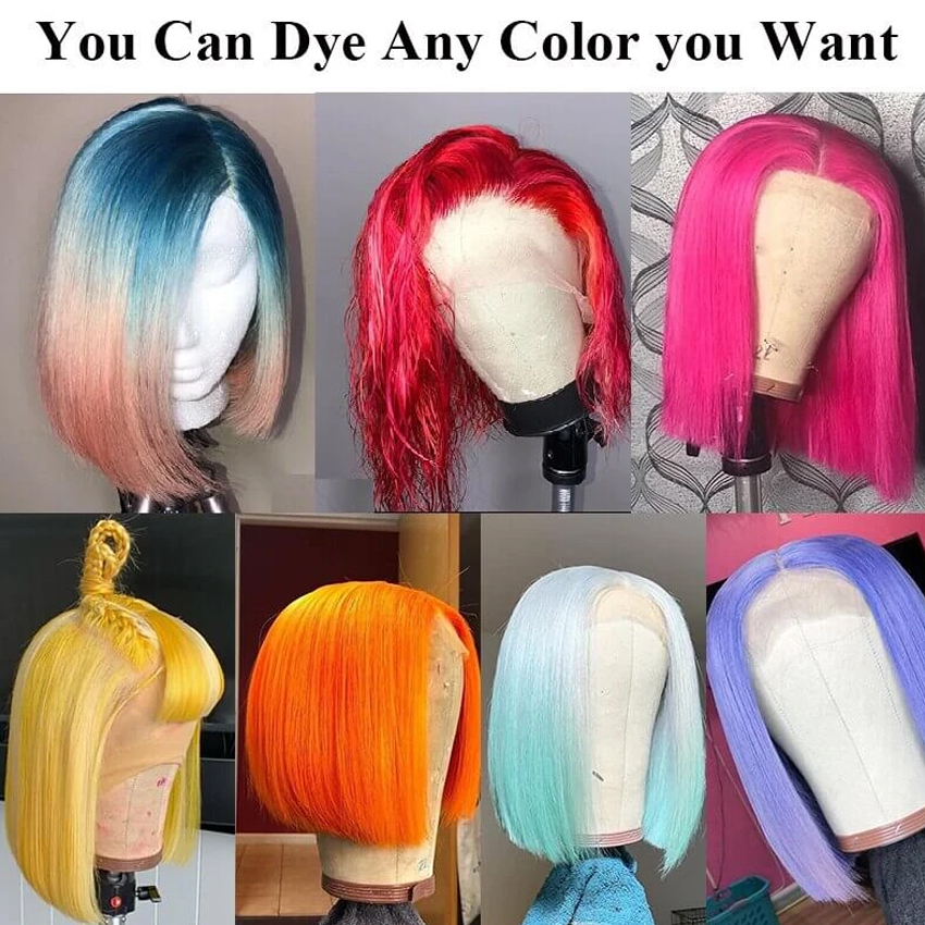 perruques bob de couleur