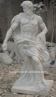 Statue de jardin moderne en pierre naturelle sculptée à la main, homme nu, dieu grec, marbre, figurine occidentale personnalisée pour parc
