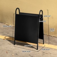Présentoir de panneau publicitaire extérieur résistant au vent avec cadre pivotant en acier pour panneau et affiche de pavillon de trottoir