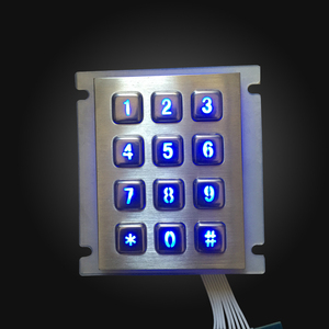 Clavier en métal d'acier inoxydable de la fabrication 3*4 durable inoxydable extérieur imperméabilisent le clavier IP65 SUS304 - Product Image 3