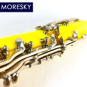 คลาริเน็ต MORESKY รุ่น Bb 17 คีย์ ตัวเครื่องทำจากวัสดุ ABS ผิวเคลือบนิกเกิลซิลเวอร์ รุ่นปรับแต่งพิเศษ Sib E105 - Product Image 4