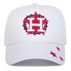 Hot Selling Black White Star Snapback Caps Embroidery Letter Baseball Cap for Women Men - Product Image 4