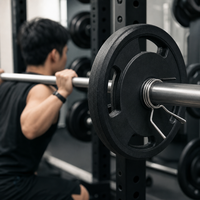 Colliers à ressort lisses et polis pour haltères, pinces à ressort pour barres, colliers de verrouillage à ressort pour barres de musculation et d'exercice physique