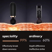 Pistolet de massage portatif de haute qualité pour la relaxation musculaire, vibration fasciale, 4 têtes, 6 niveaux, écran tactile LCD, rechargeable
