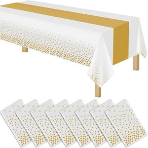 <span class=keywords><strong>Mantel</strong></span> Rectangular con Puntos Blancos y Dorados, Cubierta <span class=keywords><strong>de</strong></span> Mesa Desechable <span class=keywords><strong>de</strong></span> Plástico PE, Artículos <span class=keywords><strong>de</strong></span> Decoración para Fiestas <span class=keywords><strong>de</strong></span> Cumpleaños - Product Image 1