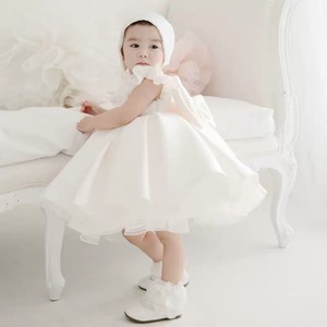 Abito Estivo in Raso <span class=keywords><strong>per</strong></span> Bambine, Stile Principessa, Vestito da <span class=keywords><strong>Damigella</strong></span> <span class=keywords><strong>per</strong></span> Piccole Spose, Abito da Cerimonia <span class=keywords><strong>per</strong></span> Bambine - Product Image 4