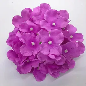 Têtes de fleurs d'hortensia en soie, décoration murale, fleurs d'hortensia artificielles, grande taille, bonne qualité - Product Image 6