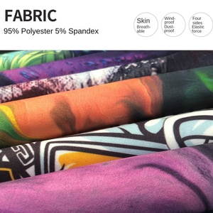 Mascherina estiva da equitazione senza cuciture in seta di ghiaccio con cappuccio magico a righe stampato con stampa digitale protezione solare all'aperto cappa da attività - Product Image 5