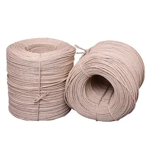 Rollo de cuerda torcida fuerte marrón de 3 capas de 4mm, cuerda de papel Kraft para tejer, cordón de papel danés para tejer, rollo de 10kg