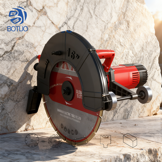Cutting Concrete Wall Slotting Machine Dust-Free Hydropower Handheld Stone Road Angle Grinder Industrial Electric