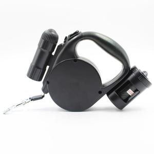 pet products outdoor automatic retractable dog leash with light and poop bags - Product Image 1