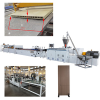 Máquinas para Fabricar Paneles y Molduras de Puertas de WPC con Extrusora de Doble Tornillo, Procesamiento Automático de PVC