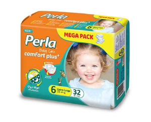 PERLA Mega Extra grande n. ° 6 pañales para bebé - Product Image 1