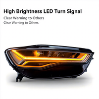 Phares à LED matriciels, ensemble de phares à LED complets avec projecteur, feux de jour, faisceau bas, faisceau haut, mise à niveau pour Audi A6L C7 2012-2018