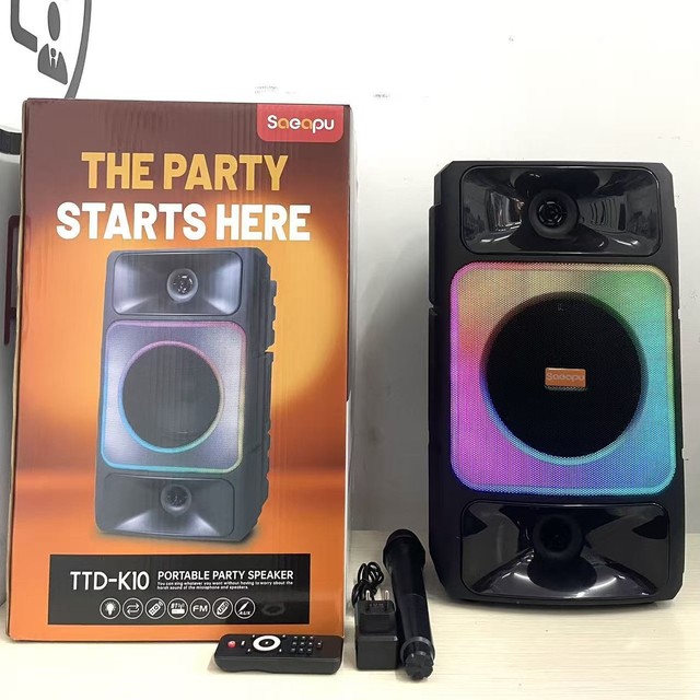 OEM Wholesale 2026 New Style Dual 8-Inch Exclusive Supply High-Power Mobile Portable V5.0 Outdoor Square Speaker RGB Built-in