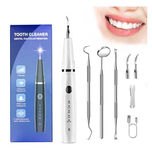 Pulitore elettrico a ultrasuoni per denti elettrico strumento di pulizia dentale portatile per la pulizia della placca