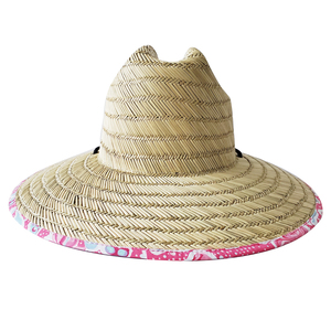 Sombreros de paja con diseño, sombreros de vaquero de paja al por mayor, sombreros de playa de paja con impresión personalizada en la parte inferior de la ala, sombreros deportivos de paja para adultos con encaje personalizado - Product Image 3