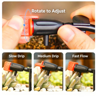 Goutteur réglable 4-7 micro-tubes pour l'irrigation des cultures agricoles, intégration eau-engrais, pièces d'irrigation goutte à goutte