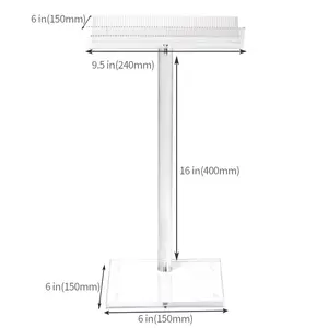 탁상용 투명한 명확한 아크릴 머리 연장 진열대 아크릴 가발 전시