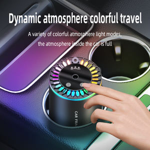 Diffuseur de voiture portable de haute qualité 50 ml en alliage et plastique, alimenté par USB, avec éclairage rythmique et longue durée d'aromathérapie - Product Image 3