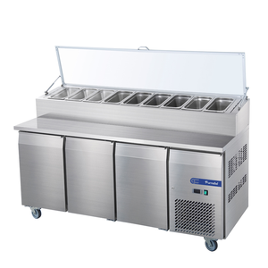 FURNOTEL in acciaio inox 2 porte insalata frigorifero/1360mm banco di preparazione per insalata - Product Image 2