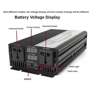 Inverter gelombang sinus murni, Generator Panel surya, konverter baterai off grid 2kva 5kw 6kw 12kw 8000W kekuatan mobil DC ke AC 12V 220V